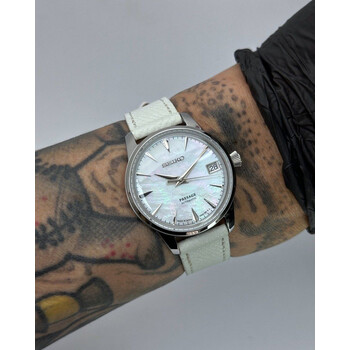 Custom Seiko Mod • White Pearl MOP Presage • 33mm